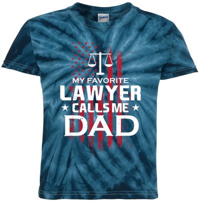 My Favorite Lawyer Calls Me Dad Gift For Father's Day Kids Tie-Dye T-Shirt