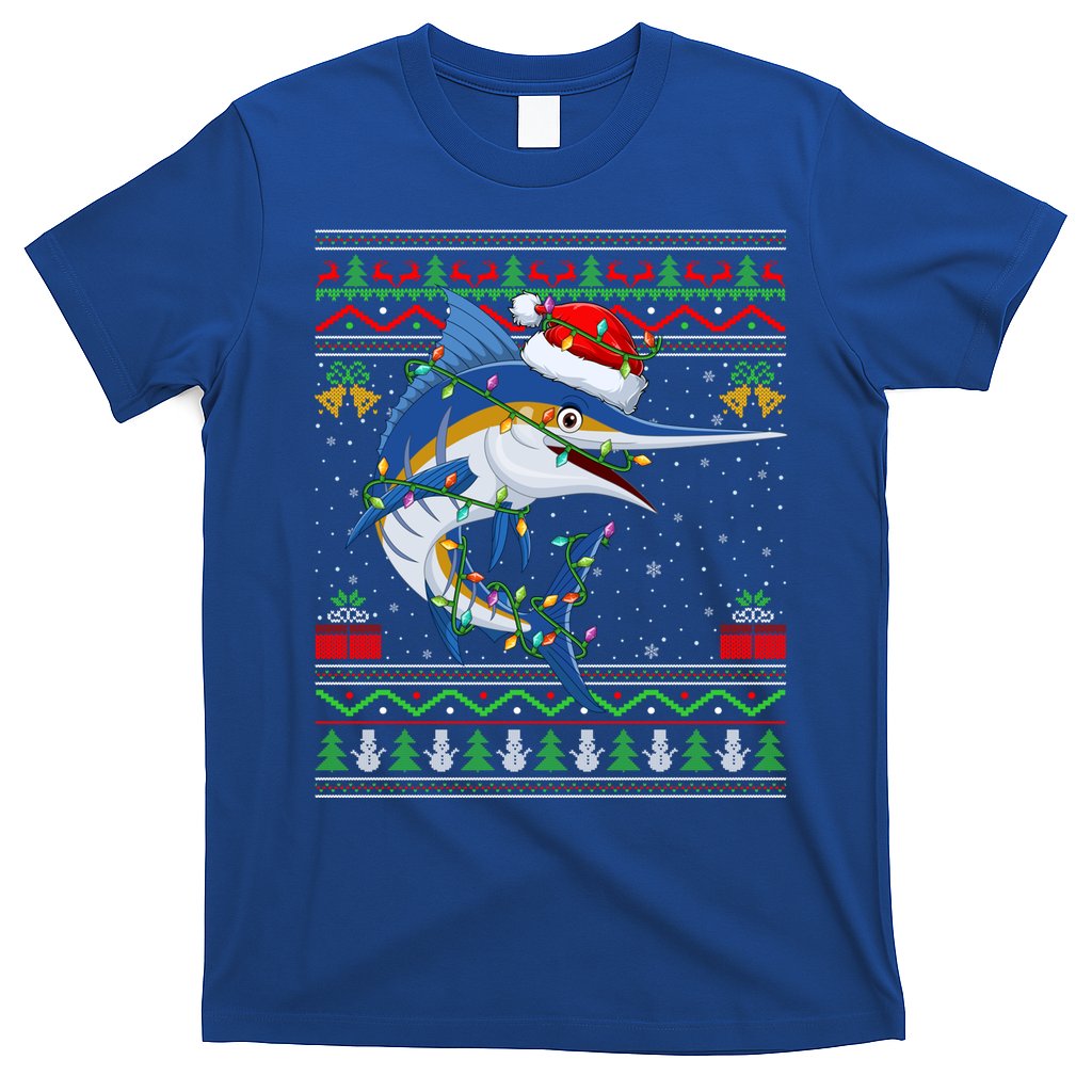 Marlin Fish Lover Matching Ugly Marlin Christmas Meaningful Gift T-Shirt