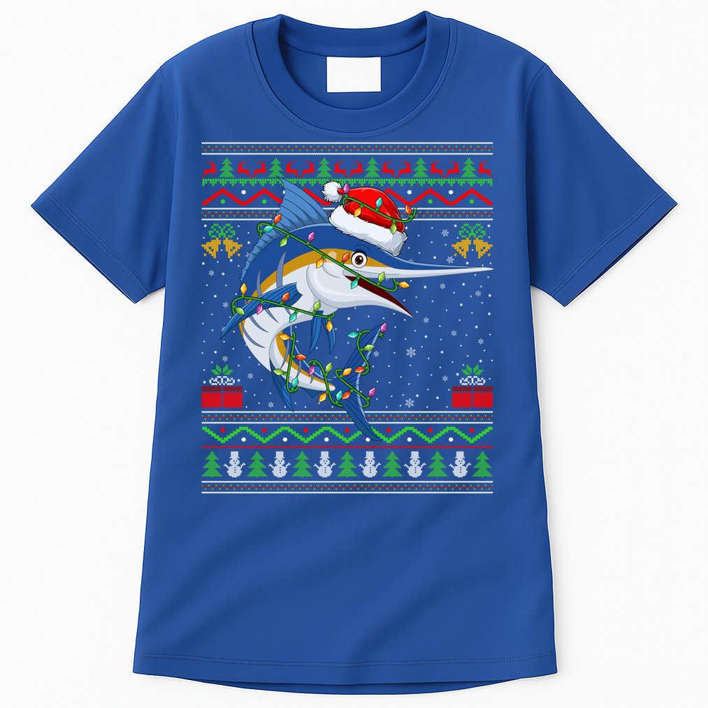 Marlin Fish Lover Matching Ugly Marlin Christmas Meaningful Gift Tall T-Shirt