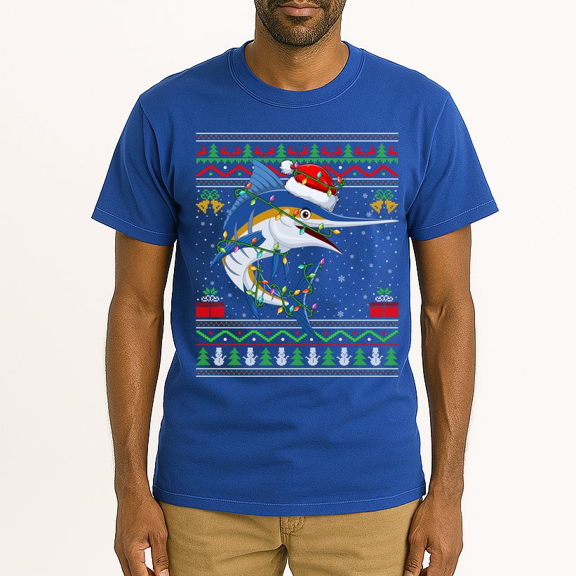 Marlin Fish Lover Matching Ugly Marlin Christmas Meaningful Gift Tall T-Shirt