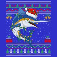 Marlin Fish Lover Matching Ugly Marlin Christmas Meaningful Gift 16 in Basic Backpack