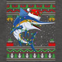Marlin Fish Lover Matching Ugly Marlin Christmas Meaningful Gift Vector Backpack