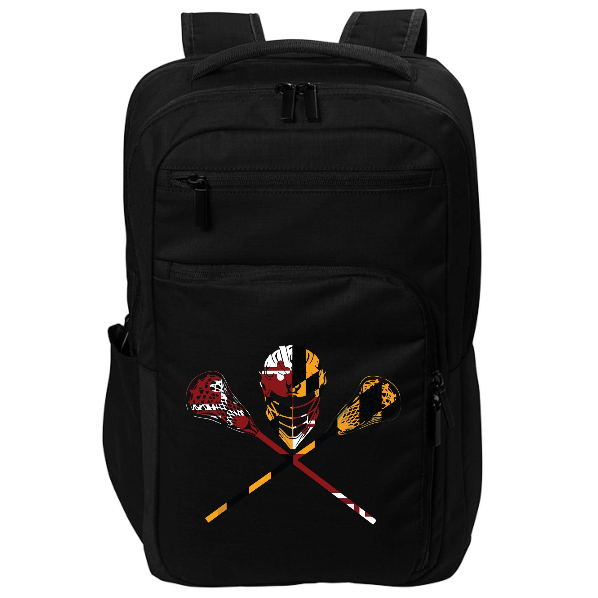 Maryland Flag Lacrosse College LAX Stick Impact Tech Backpack