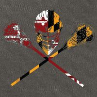 Maryland Flag Lacrosse College LAX Stick Cotton Canvas Backpack
