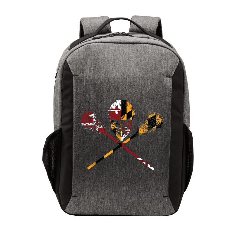 Maryland Flag Lacrosse College LAX Stick Vector Backpack