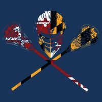 Maryland Flag Lacrosse College LAX Stick Doggie Tank
