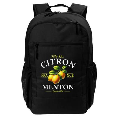 Menton France Lemon Festival Since 1934 White Lettering Backpack