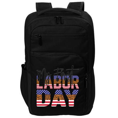 My First Labor Day American Flag Gift Impact Tech Backpack