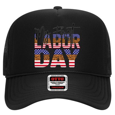 My First Labor Day American Flag Gift Trucker Hat