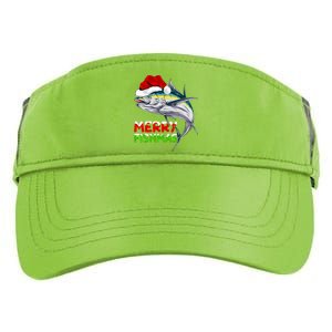 Merry Fishmas Lighting Santa Tuna Fish Fishing Christmas Adult Drive Performance Visor