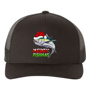 Merry Fishmas Lighting Santa Tuna Fish Fishing Christmas Yupoong Adult 5-Panel Trucker Hat