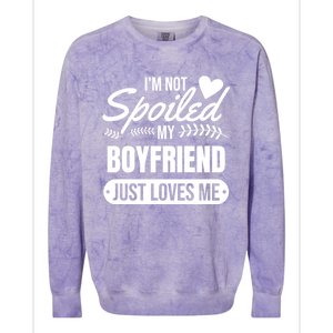 My Friend Loves Me Valentines Friend Gift Cute Gift Colorblast Crewneck Sweatshirt