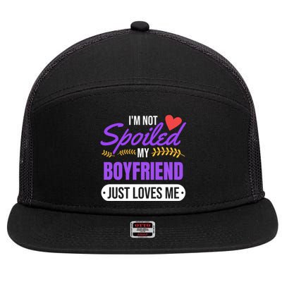 My Friend Loves Me Valentines Friend Gift Cute Gift Meaningful Gift 7 Panel Mesh Trucker Snapback Hat