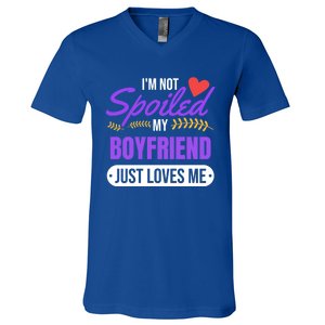 My Friend Loves Me Valentines Friend Gift Cute Gift Meaningful Gift V-Neck T-Shirt