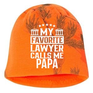 My Favorite Lawyer Calls Me Papa Firm Law School Student Dad Funny Gift Kati - Camo Knit Beanie