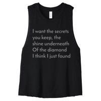 My Favorite Line Diamond Women's Racerback Cropped Tank