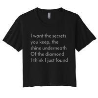 My Favorite Line Diamond Women's Crop Top Tee