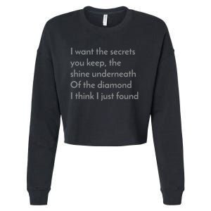 My Favorite Line Diamond Cropped Pullover Crew