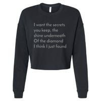 My Favorite Line Diamond Cropped Pullover Crew