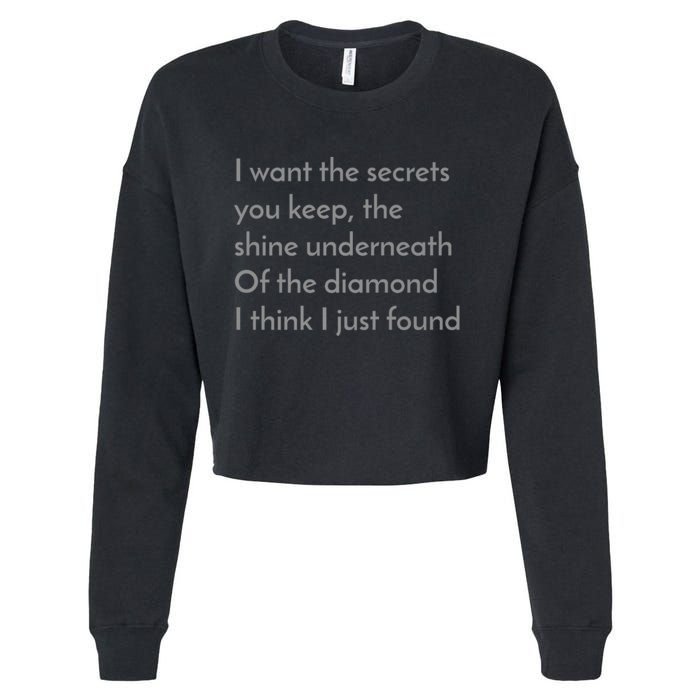 My Favorite Line Diamond Cropped Pullover Crew