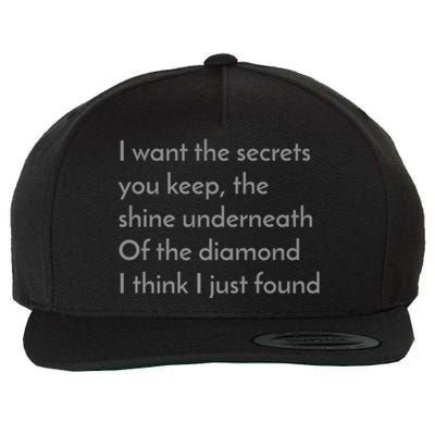 My Favorite Line Diamond Wool Snapback Cap