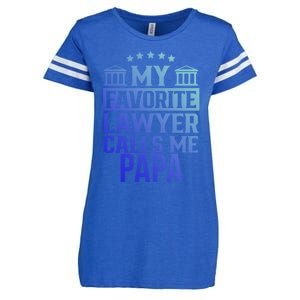 My Favorite Lawyer Calls Me Papa Firm Law School Student Dad Gift Enza Ladies Jersey Football T-Shirt