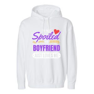 My Friend Loves Me Valentines Friend Gift Great Gift Garment-Dyed Fleece Hoodie