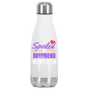 My Friend Loves Me Valentines Friend Gift Great Gift Stainless Steel Insulated Water Bottle