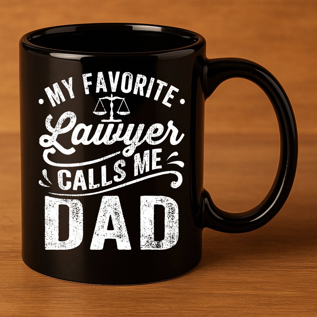 My Favorite Lawyer Calls Me Dad Fathers Day 11oz C Handle Ceramic Mug