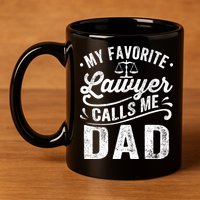 My Favorite Lawyer Calls Me Dad Fathers Day 11oz C Handle Ceramic Mug