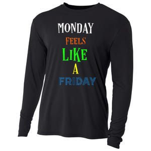 Monday Feels Like A Friday No Background Cooling Performance Long Sleeve Crew