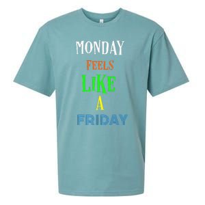 Monday Feels Like A Friday No Background Sueded Cloud Jersey T-Shirt