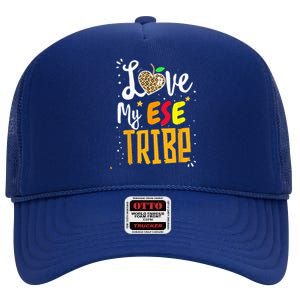 Matching First Last Day ESE Team Teacher Student Tribe High Crown Mesh Back Trucker Hat