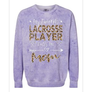 My Favorite Lacrosse Player Calls Me Mom MotherS Day Colorblast Crewneck Sweatshirt