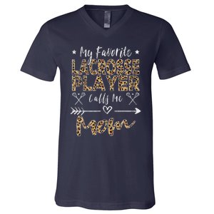 My Favorite Lacrosse Player Calls Me Mom MotherS Day V-Neck T-Shirt