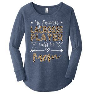 My Favorite Lacrosse Player Calls Me Mom MotherS Day Women's Perfect Tri Tunic Long Sleeve Shirt