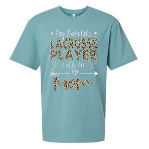 My Favorite Lacrosse Player Calls Me Mom MotherS Day Sueded Cloud Jersey T-Shirt