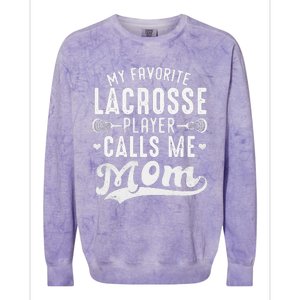 My Favorite Lacrosse Player Calls Me Mom MotherS Day Colorblast Crewneck Sweatshirt