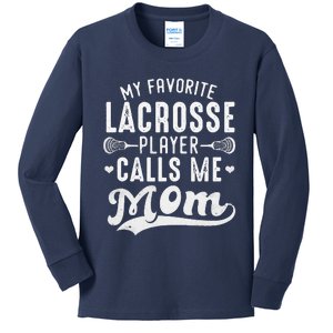 My Favorite Lacrosse Player Calls Me Mom MotherS Day Kids Long Sleeve Shirt