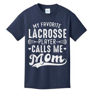 My Favorite Lacrosse Player Calls Me Mom MotherS Day Kids T-Shirt