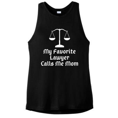 My Favorite Lawyer Calls Me Mom Womens Mother's Day Gift Ladies PosiCharge Tri-Blend Wicking Tank