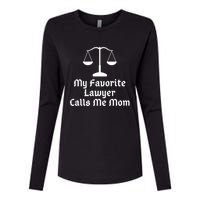 My Favorite Lawyer Calls Me Mom Womens Mother's Day Gift Womens Cotton Relaxed Long Sleeve T-Shirt