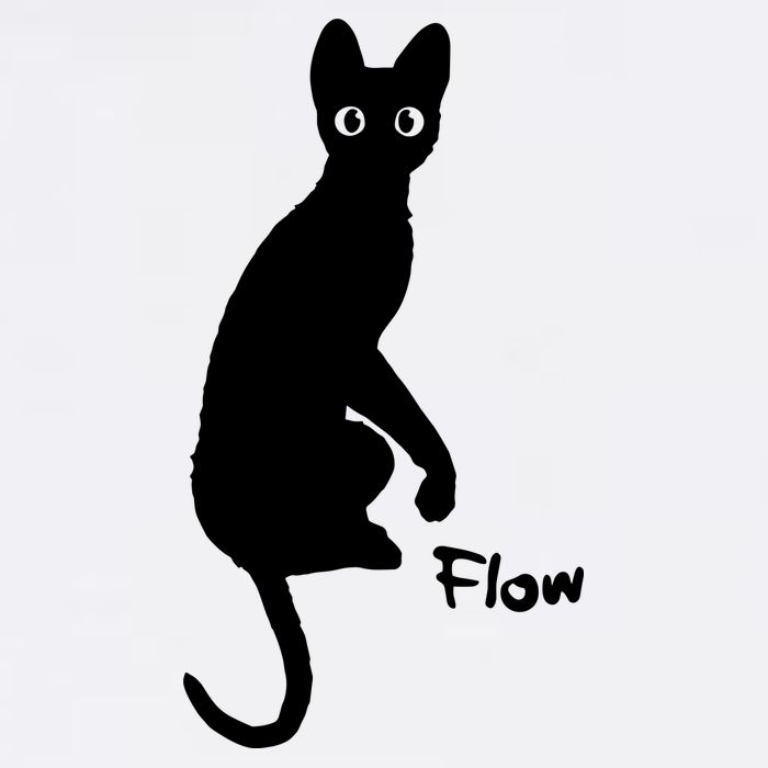 M50 Flow Movie India Ink Cat Garment-Dyed Heavyweight T-Shirt