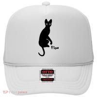 M50 Flow Movie India Ink Cat High Crown Mesh Back Trucker Hat