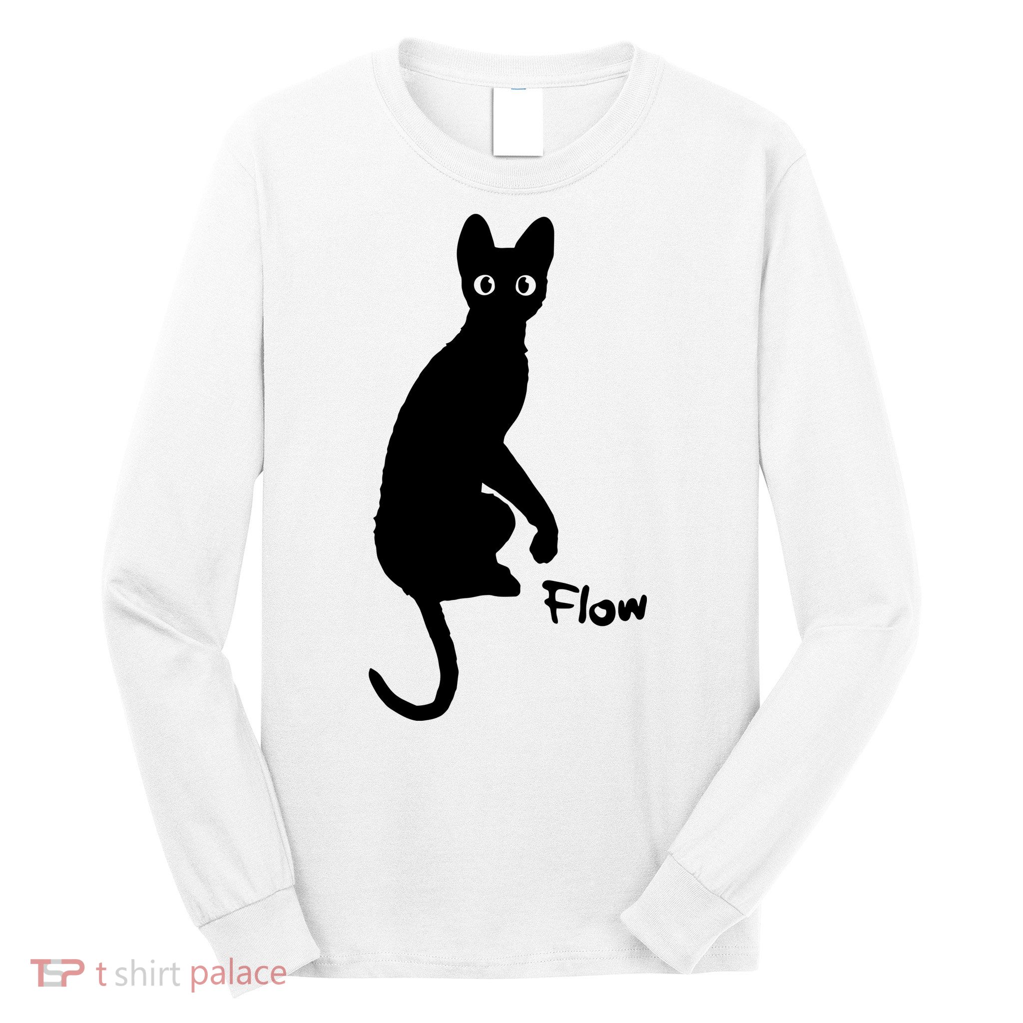 M50 Flow Movie India Ink Cat Long Sleeve Shirt