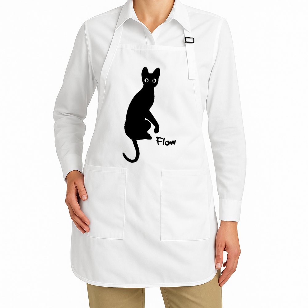 M50 Flow Movie India Ink Cat Apron
