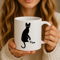 M50 Flow Movie India Ink Cat Mug