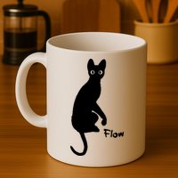 M50 Flow Movie India Ink Cat Mug