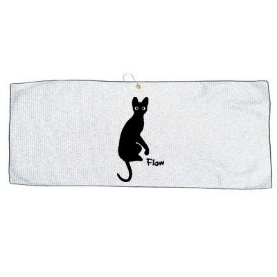 M50 Flow Movie India Ink Cat Large Microfiber Waffle Golf Towel