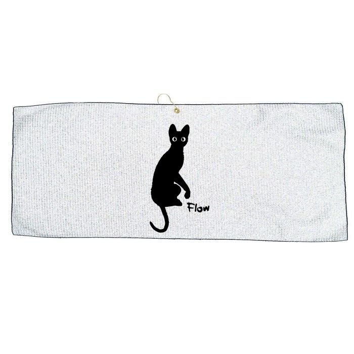 M50 Flow Movie India Ink Cat Large Microfiber Waffle Golf Towel